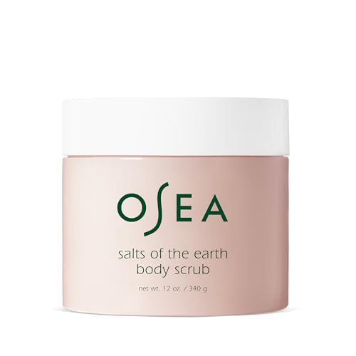 OSEA Salts of the Earth Body Scrub 12 oz - Pink Himalayan Salt Scrub - Gentle Body Exfoliation Skincare - Ideal Spa Gift for Pampering - Clean Beauty & Vegan Body Care