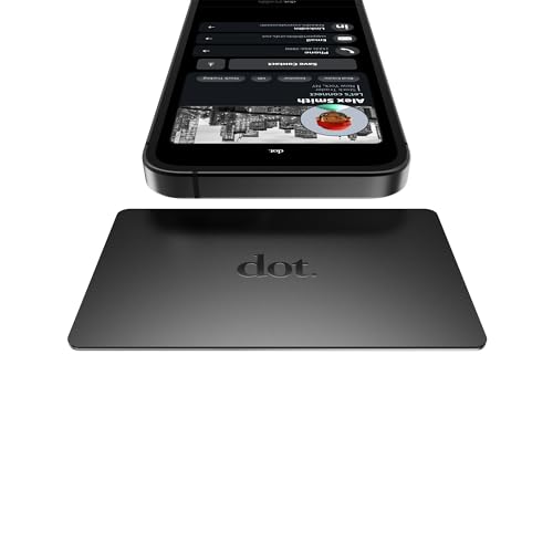 dot. Card Metal - Tarjeta de presentación digital - Toca para compartir NFC - iPhone y Android (negro)