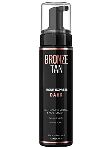 Mousse autobronceadora Bronze Tan Dark Self Tan Foam | Autobronceador sin sol para todos los tonos de piel | Autobronceador de calidad de salón con aroma a vainilla, los más vendidos (200 ml/6,7 oz)