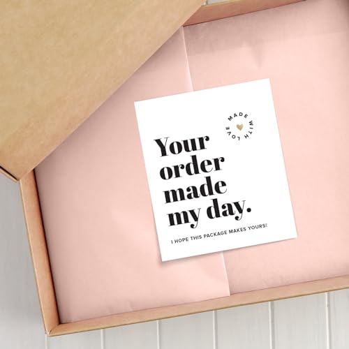 Thank You Cards for Small Business, 3x3.5, 100 Bulk Pack - Essential Packaging Supplies & Must-Haves for Customer Appreciation, Thank You Notes for Supporting My Small Business Cards, USA Owned