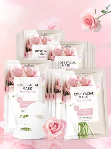 Face Masks Skincare, Christmas Gifts for Women, Facial Masks for Women Skin Care, Beauty Rose Sheet Masks, Bulk Face Mask Skin Care, Beauty Masks Gifts, Hydrating Face Masks, Facial Masks 10 Sheets