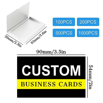 Tarjetas de presentación personalizadas Personalizar con logotipo Tarjetas de presentación personalizadas Personalizables 1000 500 200 100 para pequeñas empresas Tarjetas de presentación impermeables con impresión a doble cara personalizadas