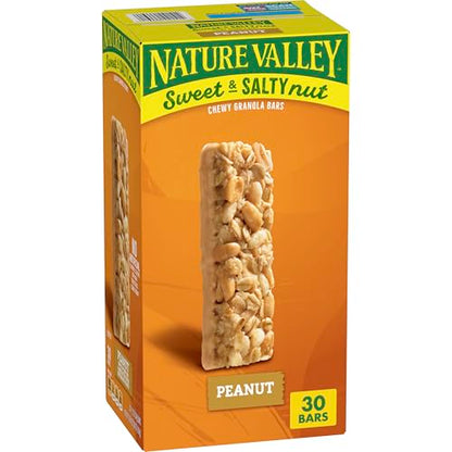 Barras de granola dulces y saladas Nature Valley, sabor a maní, 30 barras, 36 oz