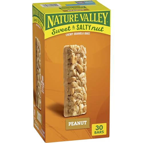 Barras de granola dulces y saladas Nature Valley, sabor a maní, 30 barras, 36 oz