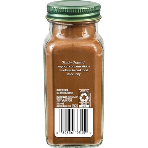 Canela molida de Ceilán Simply Organic, 2,08 onzas, canela orgánica en polvo sin OGM