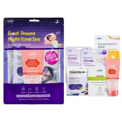 Kits de spa para la noche Sweet Dream | Juegos de regalo de spa de lujo para relajarse | Incluye elementos esenciales para un día de spa | Regalo de belleza perfecto para mimarse y cuidarse | Cuidado de la piel coreano