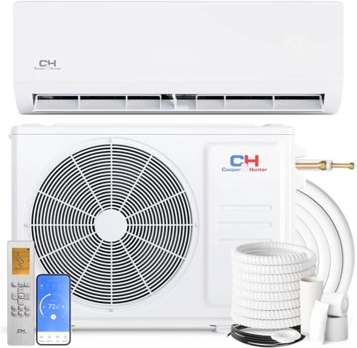 Cooper &amp; Hunter Olivia Series, 36 000 BTU, 230 V, 18,00 SEER2, sistema inversor de calefacción/aire acondicionado minisplit de zona única sin ductos, incluye kit de instalación