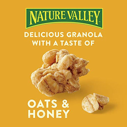 Granola proteica Nature Valley, avena y miel, tamaño familiar, bolsa resellable, 17 oz