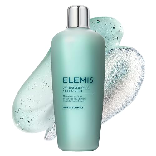 ELEMIS Aching Muscle Super Soak | Leche de baño espumosa natural Musclease que calienta, recarga y energiza los músculos cansados ​​y sobrecargados después del entrenamiento | 400 ml