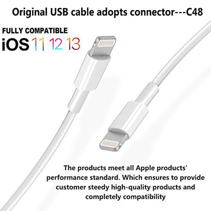 Paquete de 4 [certificado Apple MFi] Cable de carga Lightning a USB de 6 pies compatible con iPhone 14/13/12/11 Pro/11/XS MAX/XR/8/7/6s Plus, iPad Pro/Air/Mini, iPod Touch