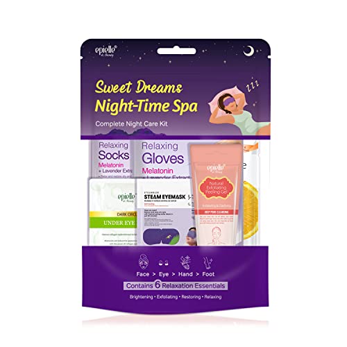 Kits de spa para la noche Sweet Dream | Juegos de regalo de spa de lujo para relajarse | Incluye elementos esenciales para un día de spa | Regalo de belleza perfecto para mimarse y cuidarse | Cuidado de la piel coreano