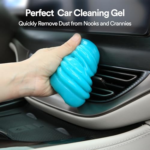 PULIDIKI Gel limpiador para coche Masilla limpiadora para coche Limpiador de interior de coche Slime Kit de limpieza para coche Herramientas de limpieza para coche Suministros de limpieza para coche Accesorios para coche Regalos para hombre y mujer Azul