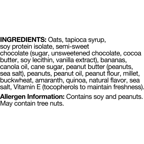 KIND Breakfast, barra de refrigerio saludable, barra de desayuno sin gluten con mantequilla de maní, plátano y chocolate negro, 8 g de proteína, paquetes de 1,76 oz (6 unidades)