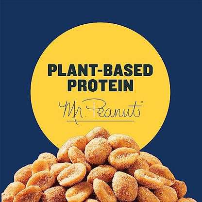 MANÍ DULCE Y ESPERADO PLANTERS, Snacks para fiestas, Proteína de origen vegetal, Snack para después de la escuela, Snacks rápidos para adultos, Frutos secos dulces y salados, Producto básico de la despensa, Maní tostado con miel, Kosher, Frasco de 16 oz