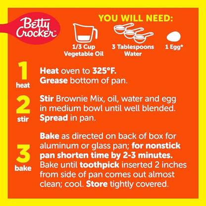 Betty Crocker REESE'S Brownie Mix with REESE'S Peanut Butter Chips, Holiday Baking, 16 oz