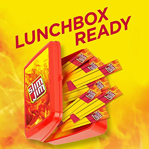 Palitos de carne ahumada Slim Jim, sabor original, 6 g de proteína por porción, tamaño de bocadillo, 0,28 oz (14 unidades)