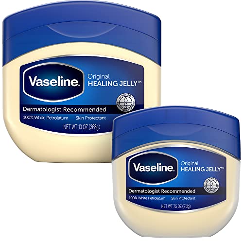 Vaselina Original Healing Jelly, paquete variado de 2 tamaños: protector de la piel recomendado por dermatólogos n.° 1, ungüento curativo para belleza y cuidado personal