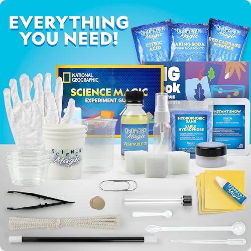 Kit de magia científica de NATIONAL GEOGRAPHIC: kit de ciencia para niños con más de 100 experimentos y trucos de magia únicos, juego de química y proyecto STEM, un gran regalo para niños y niñas (exclusivo de Amazon)