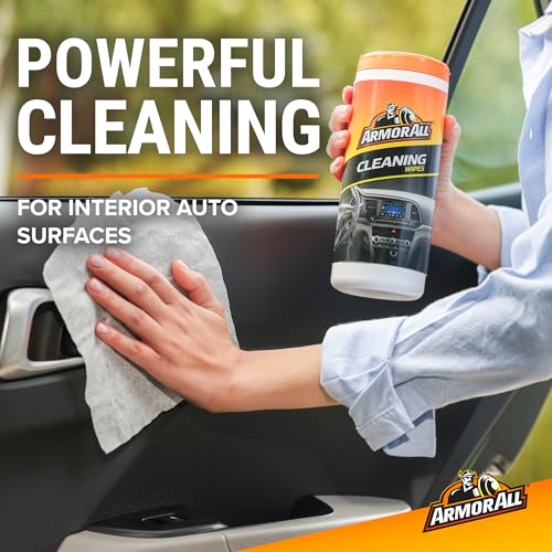 Armor All Car Cleaning Wipes, Wipes for Car Interior and Car Exterior, 90 Wipes Each