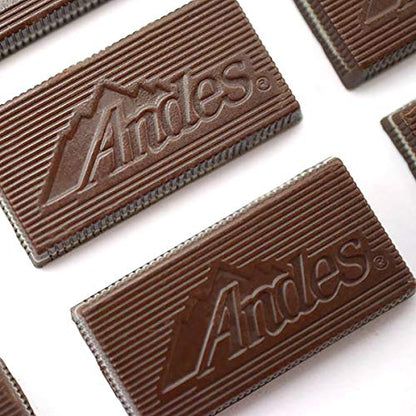 Caramelos finos de menta Tootsie Roll Andes Creme De Menthe - Caramelos de menta para después de la cena - Caramelos de menta rectangulares tipo sándwich de chocolate - 20 oz, 120 unidades