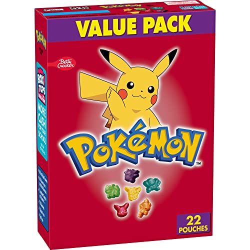 Snacks con sabor a frutas de Pokémon, bolsitas de golosinas, snack sin gluten, paquete económico, 22 unidades, 17,6 oz