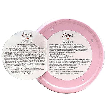 Crema de belleza Dove Nourishing Body Care, para rostro, manos y cuerpo, para pieles normales a secas, para mujeres, con humectación durante 24 horas, paquete de 6, frasco de 5,07 oz cada uno