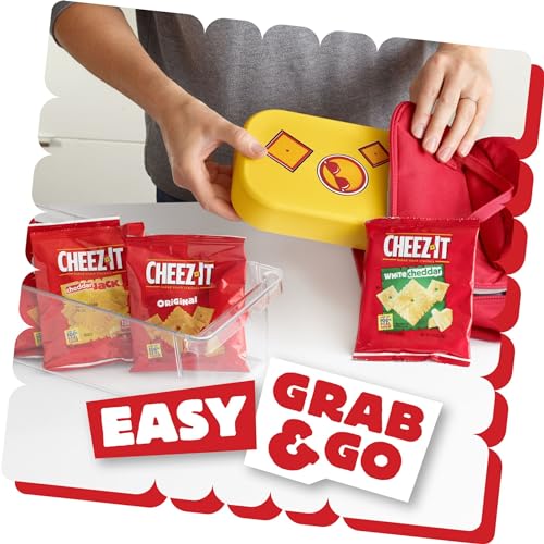 Galletas de queso Cheez-It, galletas horneadas para picar, bocadillos para el almuerzo, paquete variado, caja de 12,1 oz (12 paquetes)